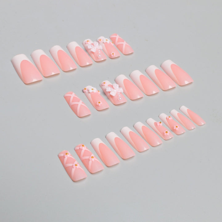 Decorative Floral and Bow Nail Extensions Kalsten