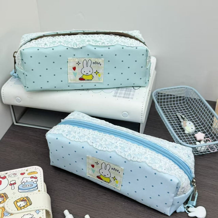 Cute Polka Dot Animal-Themed Pencil Case