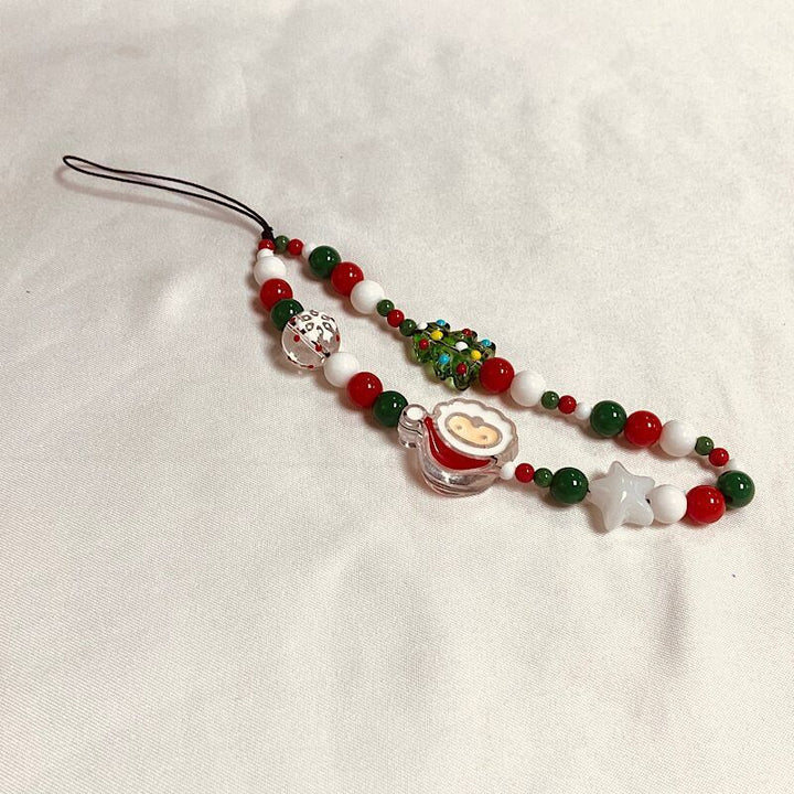 Festive Beaded Charm Phone Strap Kalsten