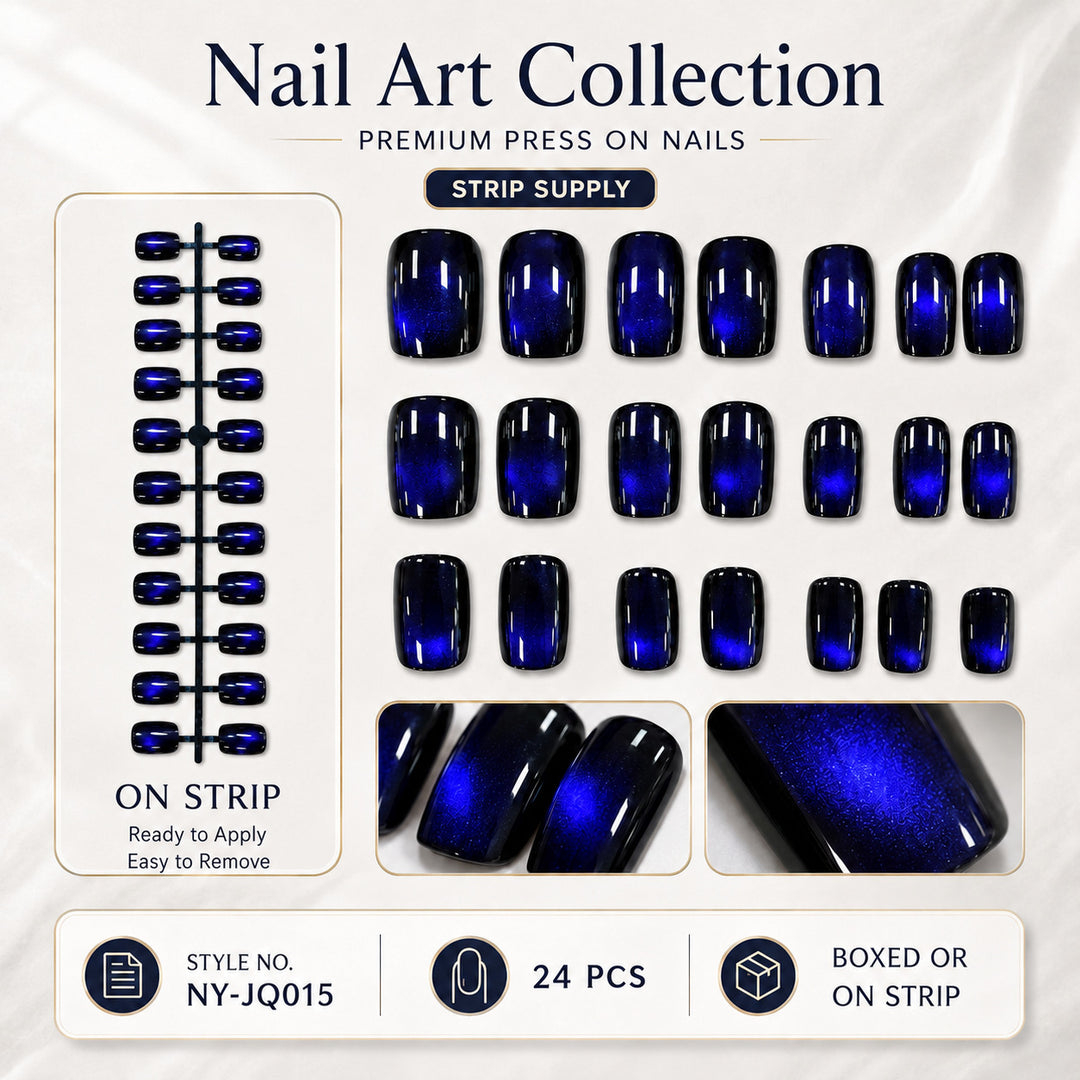 Premium Press-On Nails with Metallic Shine Kalsten