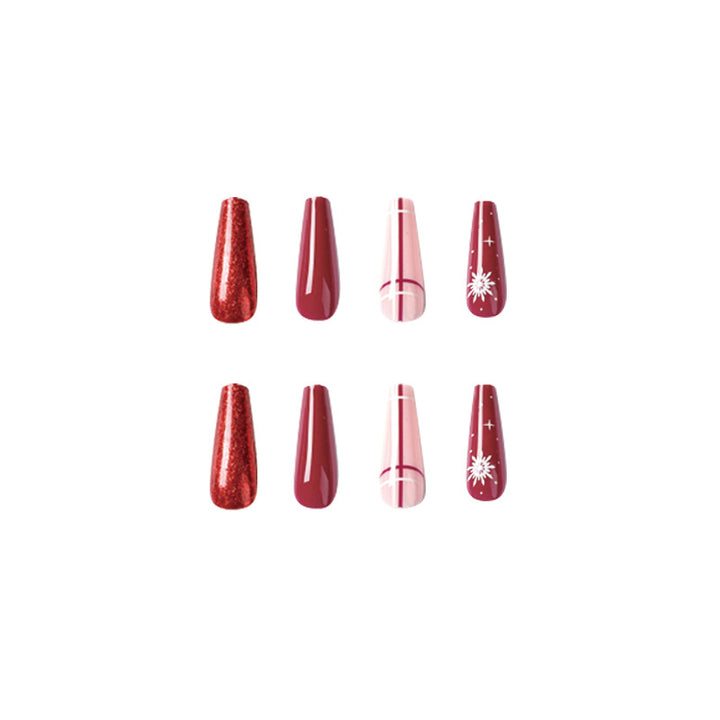 Artful Gel Nails in Festive Design Kalsten