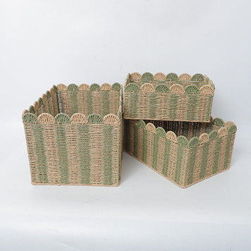 Handcrafted Natural Fiber Storage Basket Kalsten