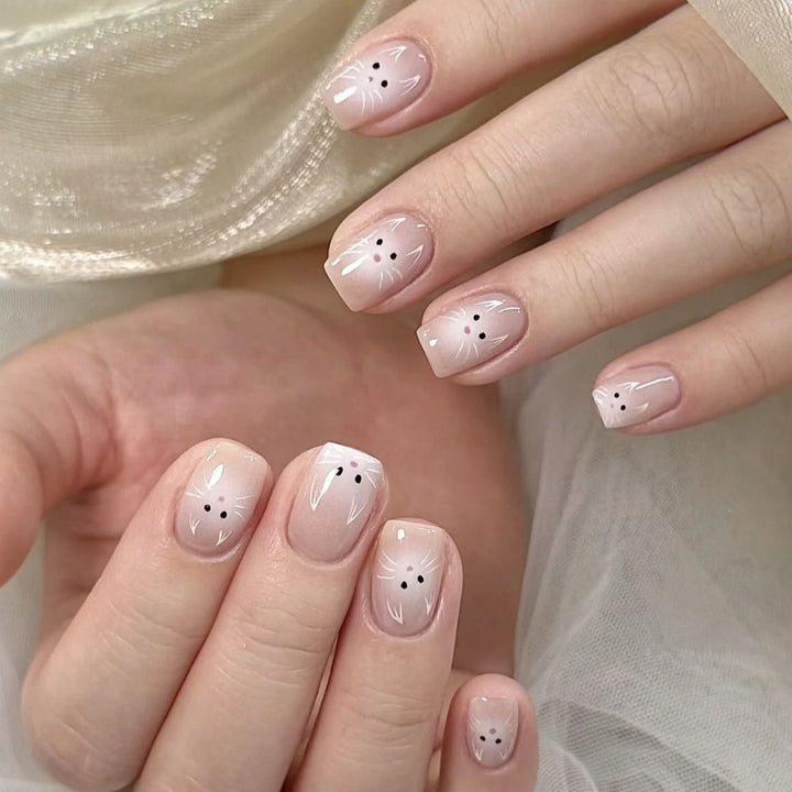 Artistic Floral Press-On Nail Set