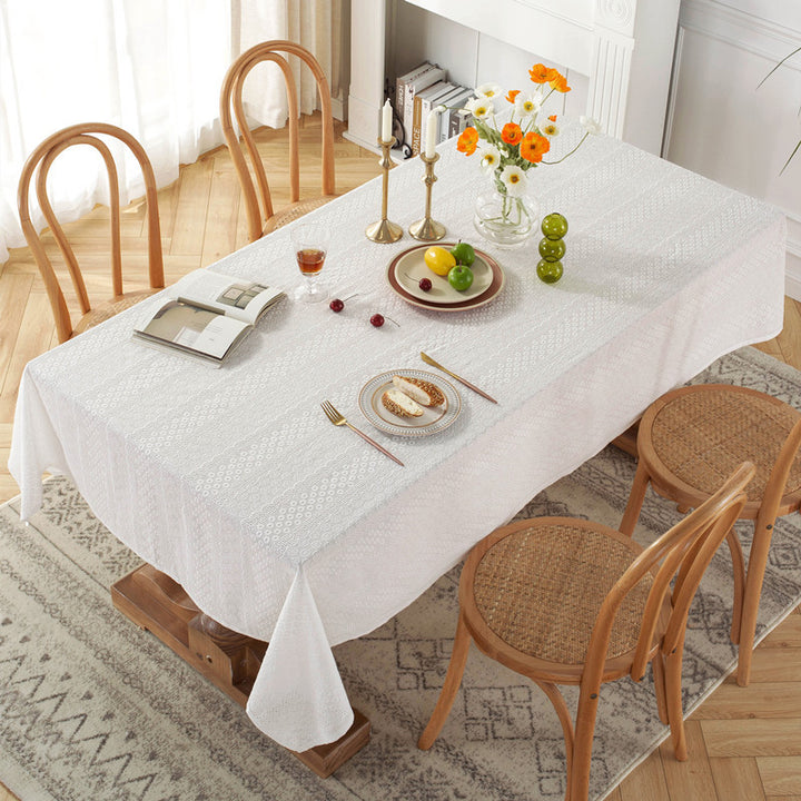 Floral Lace Embroidered Tablecloth