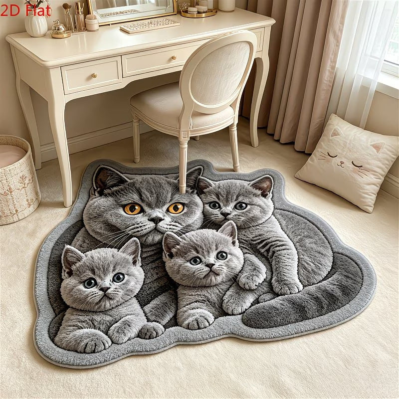 Cute Cat-Shaped Bath Mat