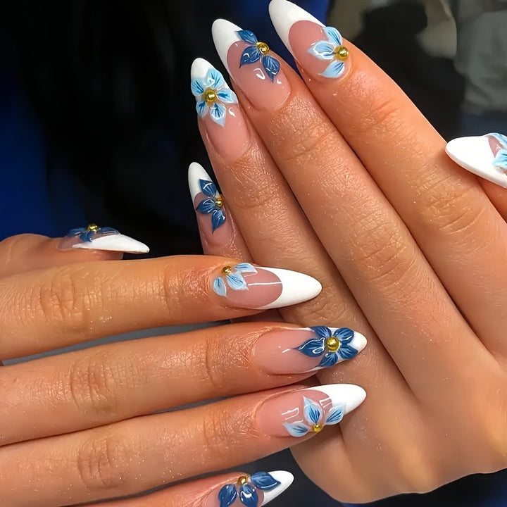 Floral Artistic Press-On Nail Extensions Kalsten