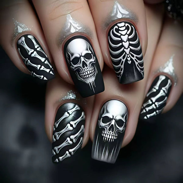 Gothic Skull and Bone Nail Art Set Kalsten