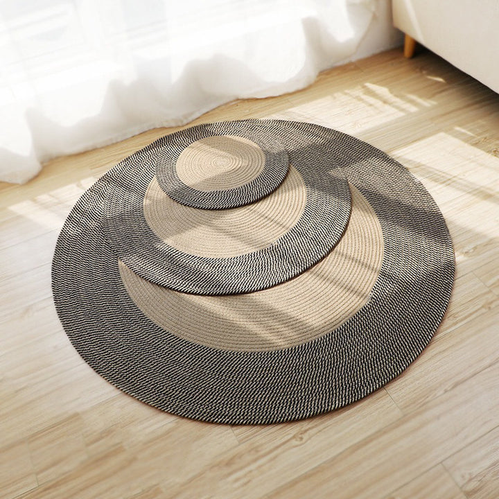 Round Jute Rug with Fringes Kalsten