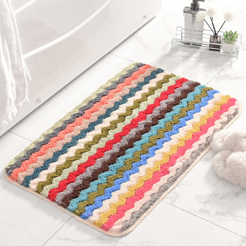 Fringed Chevron Bath Mat Kalsten