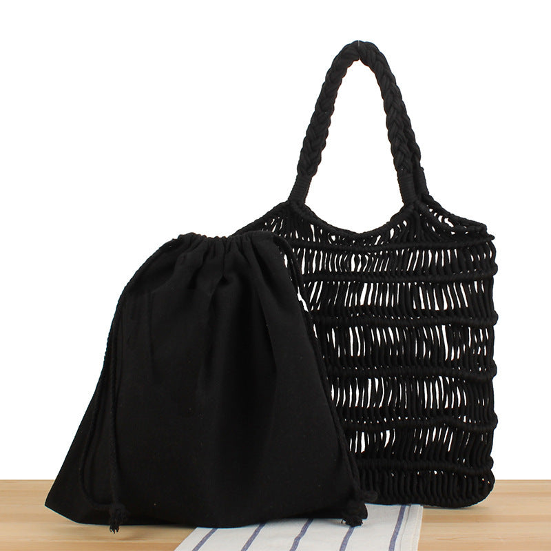 Braided tote bag with inner pouch Kalsten
