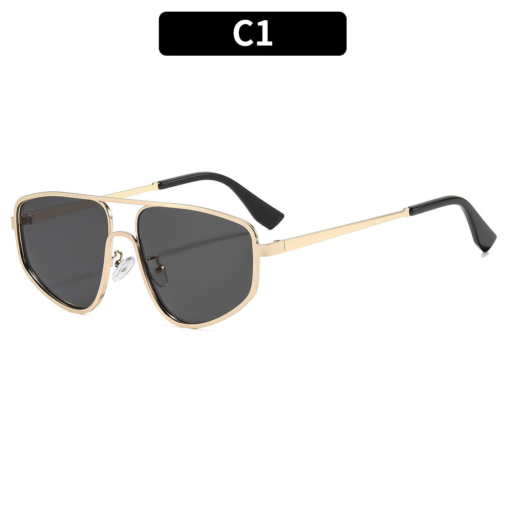 Geometric Shield Frame Sunglasses