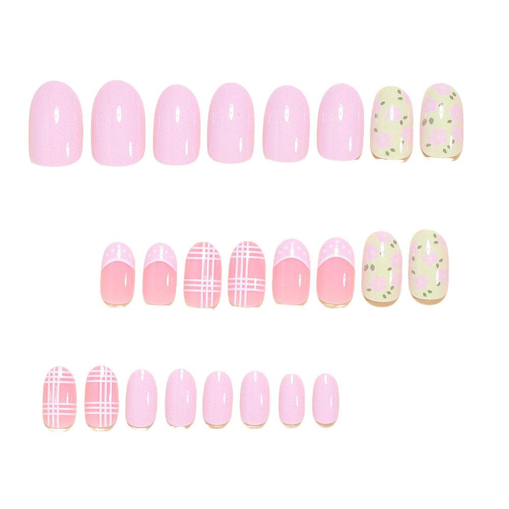 Floral Patterned Press-On Nail Art Tips Kalsten