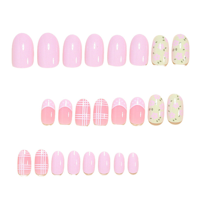 Floral Patterned Press-On Nail Art Tips Kalsten
