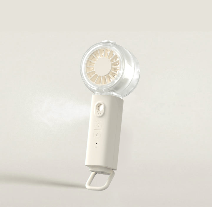 Cooling portable rechargeable handheld misting fan with foldable loop and adjustable multi-speed control Kalsten