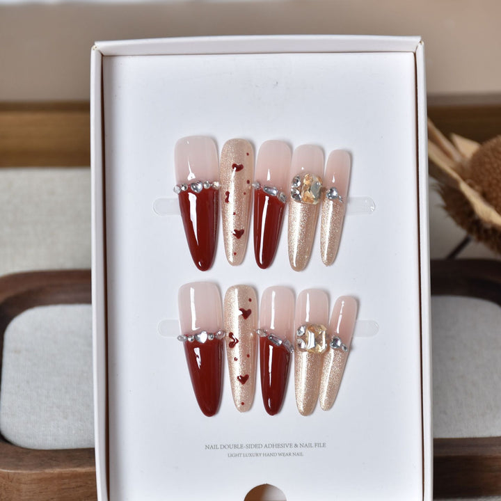 Glamorous Themed 3D Nail Art Extensions Kalsten
