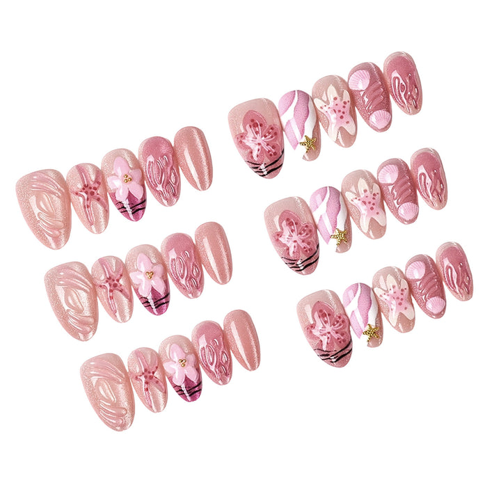 Artistic Floral Design Press-On Nail Set Kalsten 1787225204