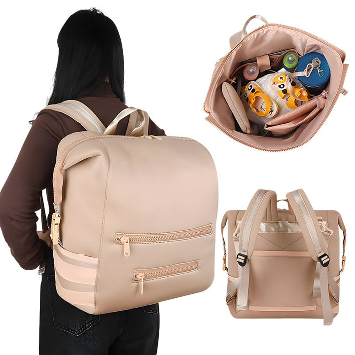 Multi-Functional Diaper Backpack with Insulated Bottle Holder Kalsten
