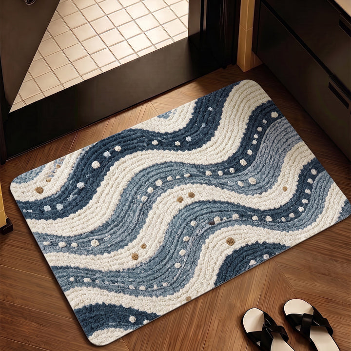 Textured Wave Pattern Area Mat Kalsten