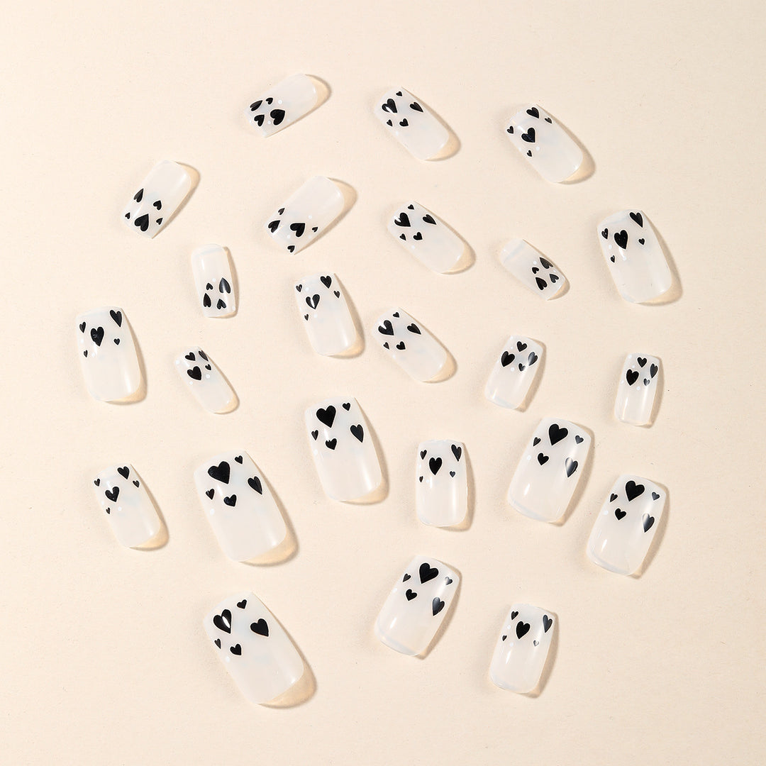 Heart-Accent Acrylic Nail Art Set Kalsten