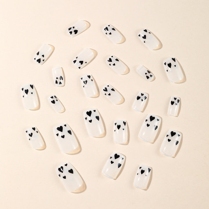 Heart-Accent Acrylic Nail Art Set Kalsten