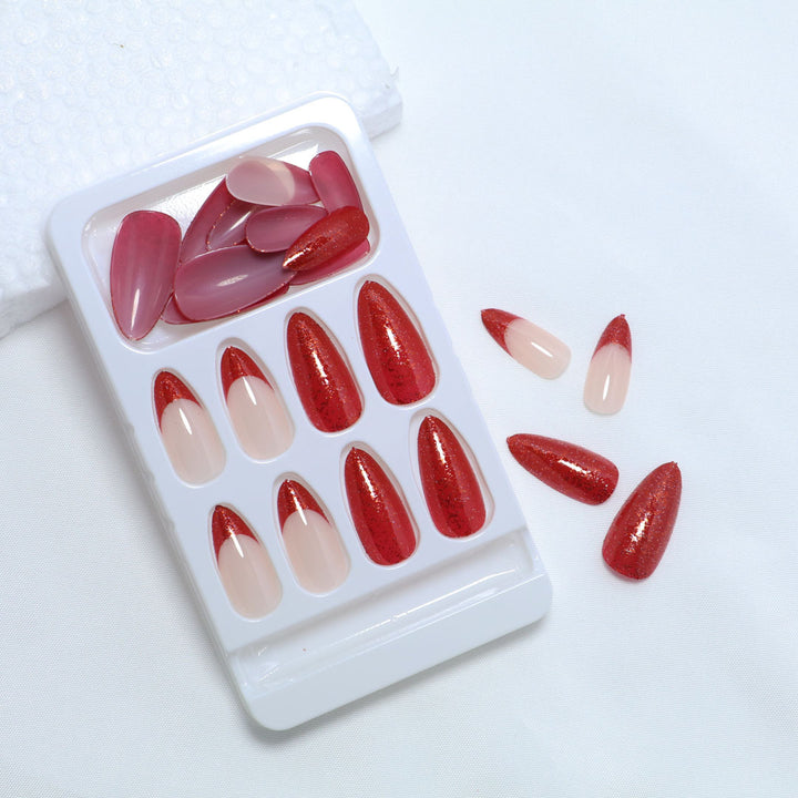 Artistic Glitter Press-On Nail Set Kalsten