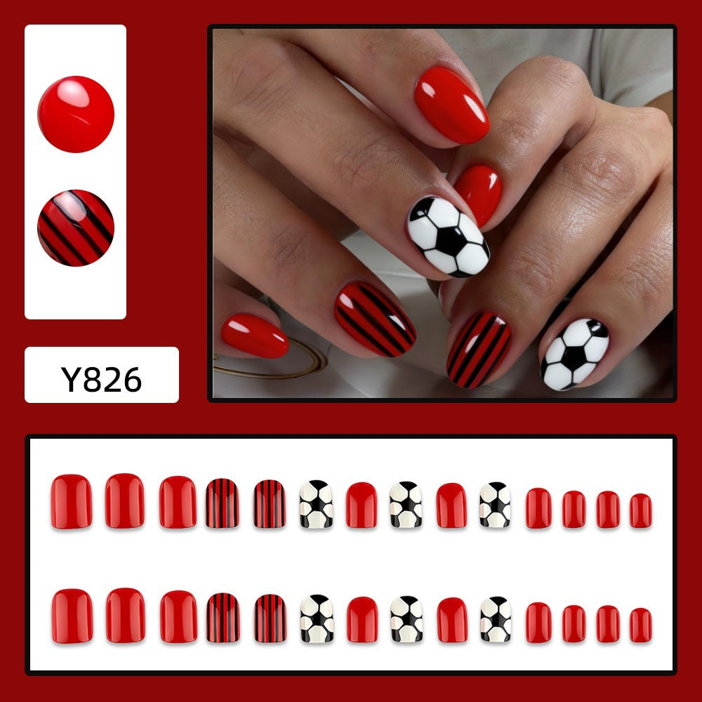 Convincing artificial nails with football motif Kalsten