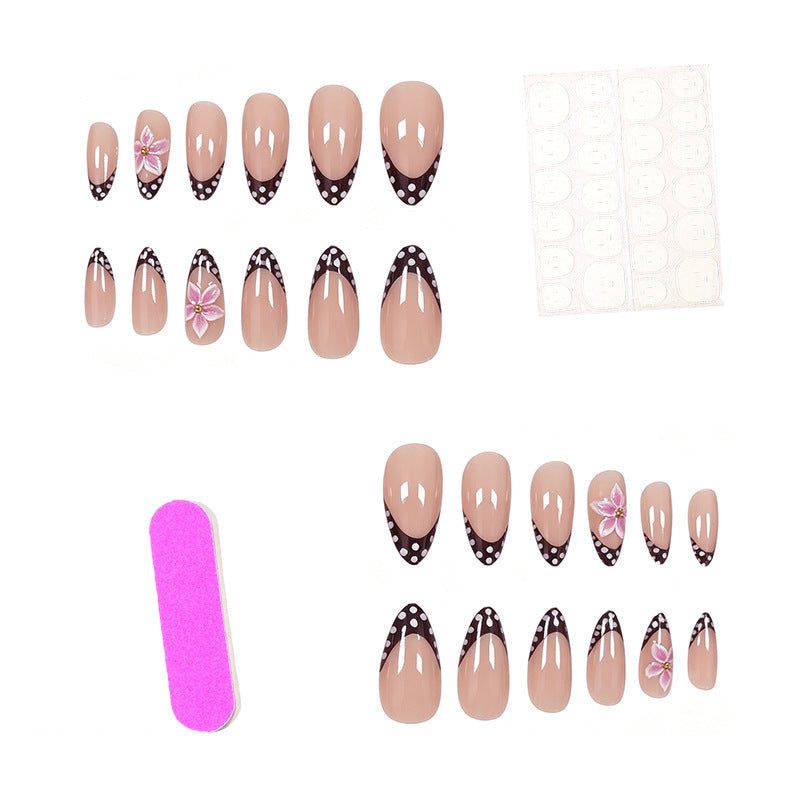 Floral Accented Stiletto Nail Art Kalsten