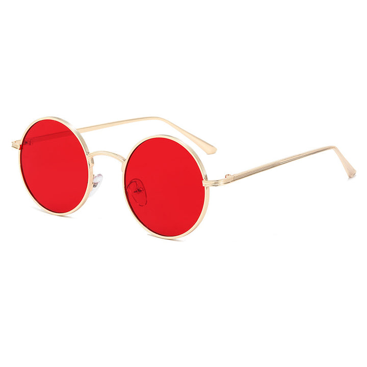 Ladies fashionable glasses with round lenses and fine metal frame Kalsten