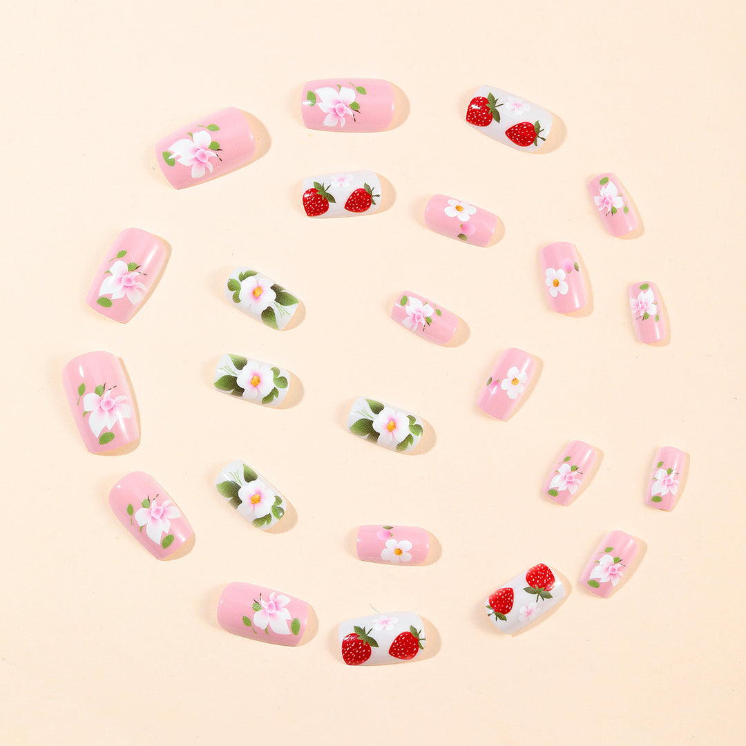 Strawberry Floral Nail Art Set Kalsten