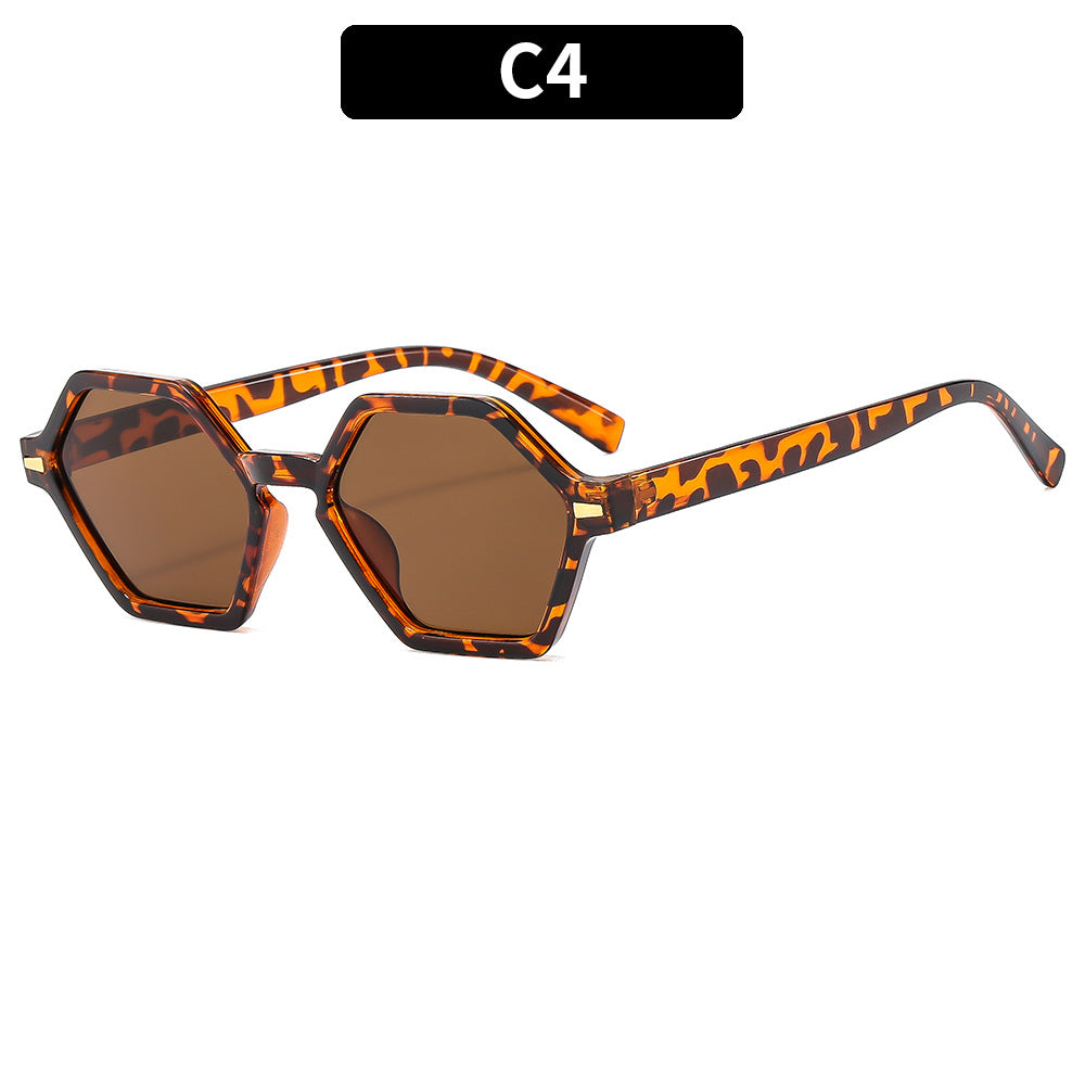 Trendy Hexagonal Frame Sunglasses