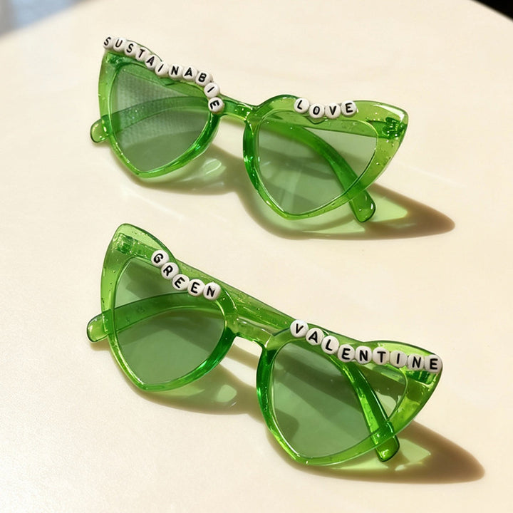 Playful Cat-Eye Sunglasses with Bead Accents Kalsten