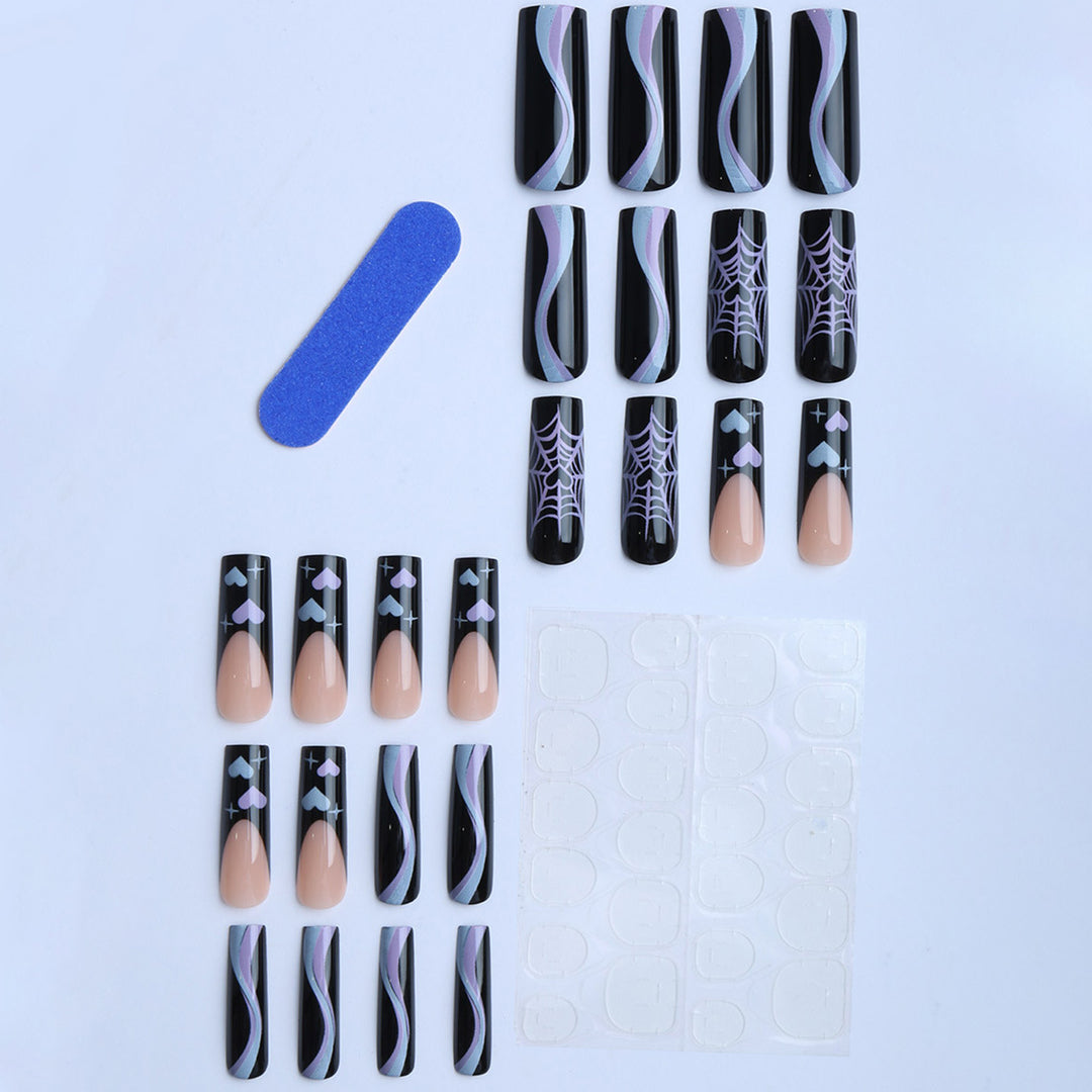 Artificial Nail Extensions with Trendy Design Kalsten