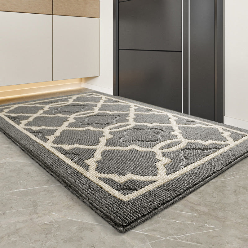 Plush Geometric Kitchen Runner Mat Kalsten