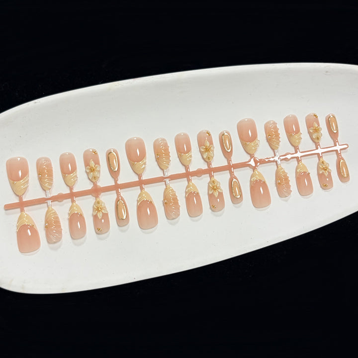 Decorative Floral Stiletto Press-On Nail Set Kalsten