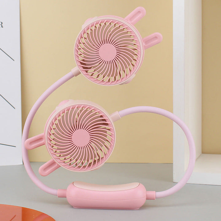 Ladies Portable Neck Fan with Dual Fan Kalsten