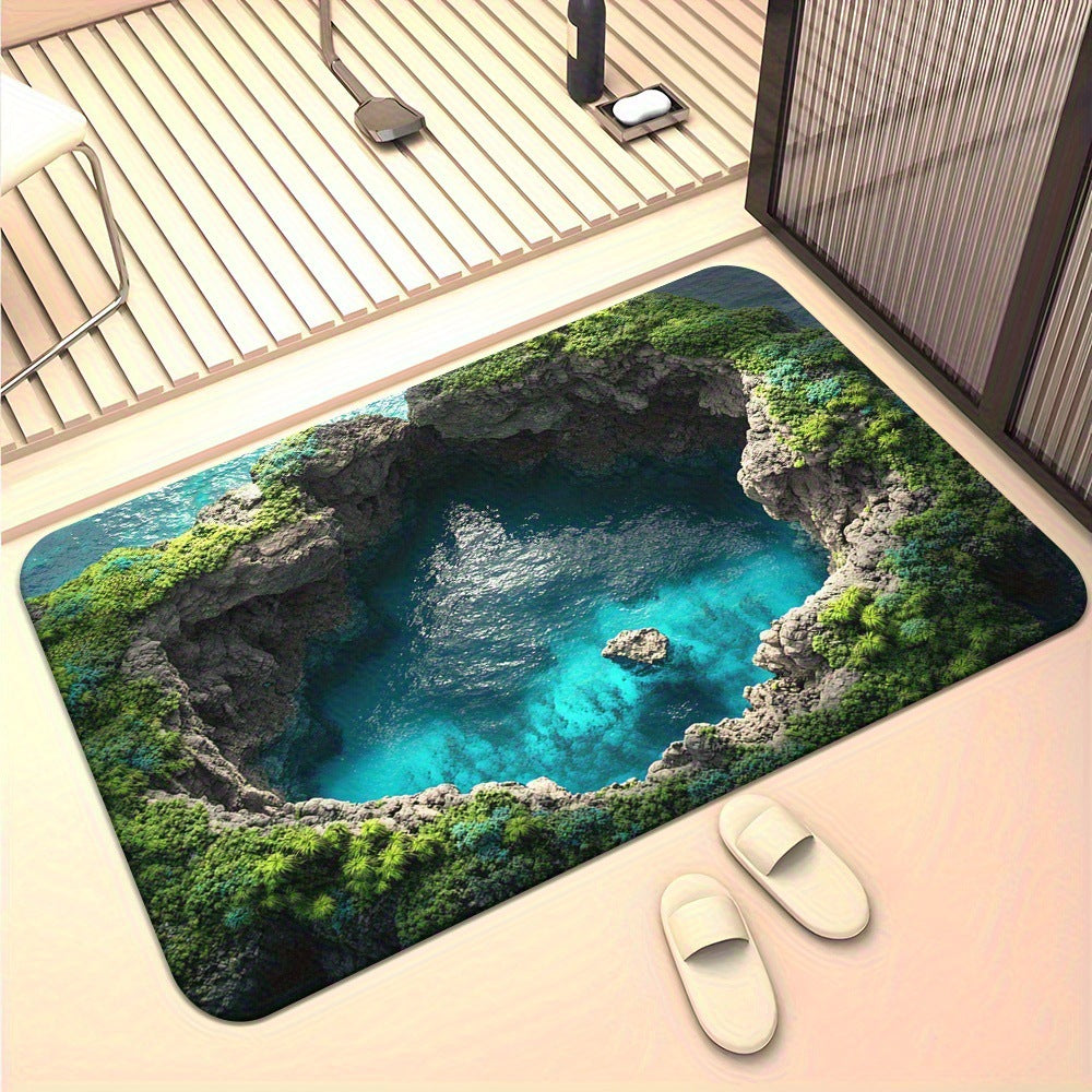 Artistic Dolphin Design Bath Mat Kalsten