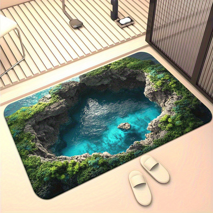 Artistic Dolphin Design Bath Mat Kalsten