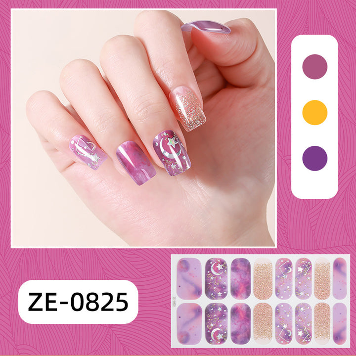 Celestial-Themed Nail Art Wraps
