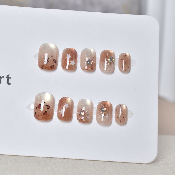 Glamorous Heart-Themed Press-On Nail Set Kalsten