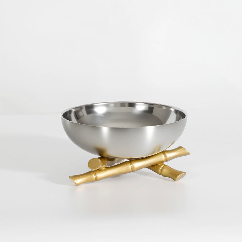 Decorative Serving Bowl with Artistic Branch Base