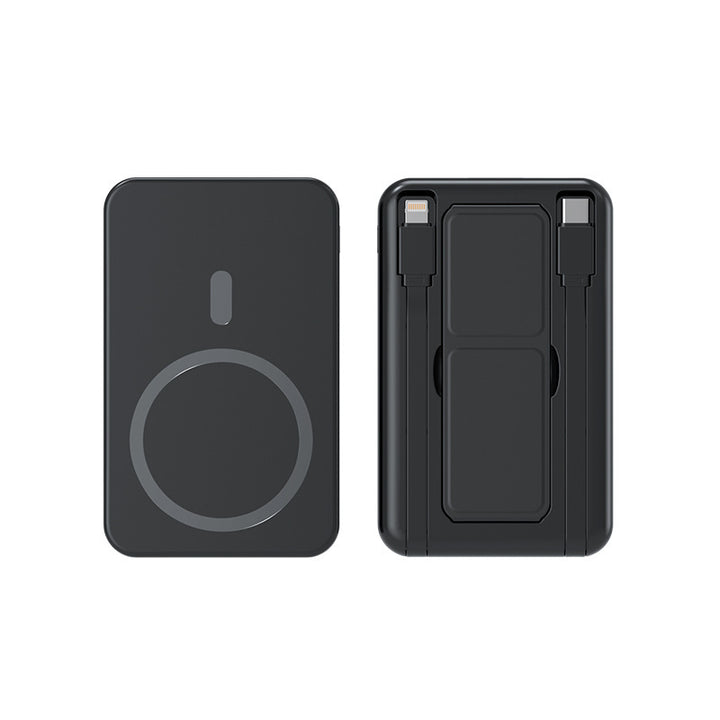 Portable wireless charger with integrated cable system Kalsten