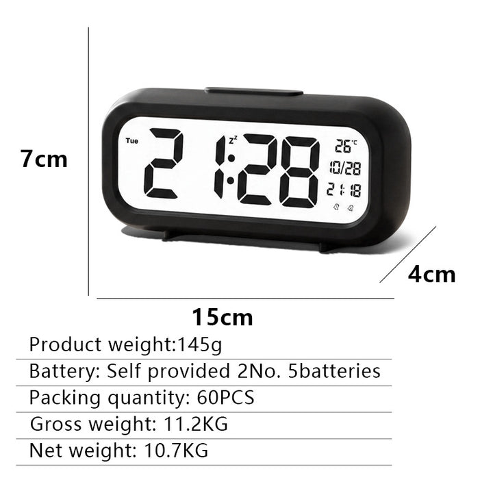 Digital alarm clock with temperature display and large LED display Kalsten