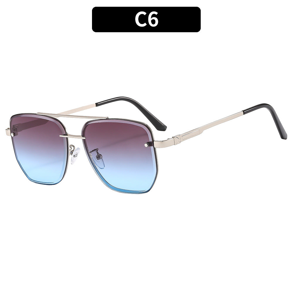 Hexagonal Metal Frame Sunglasses