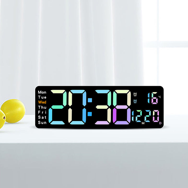 Digital Multifunktionswecker mit mehrfarbigem LED-Display und Temperaturanzeige Kalsten