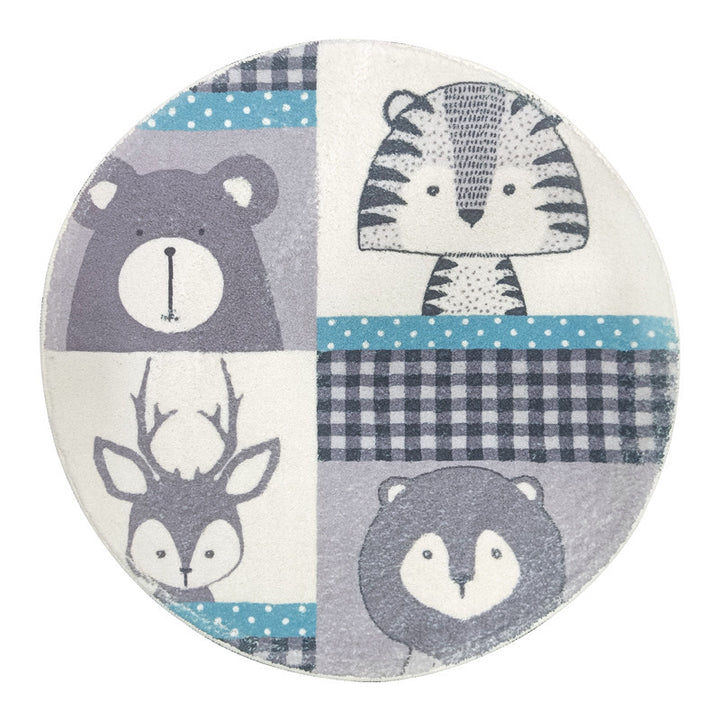 Playful Airplane-Themed Round Area Mat Kalsten