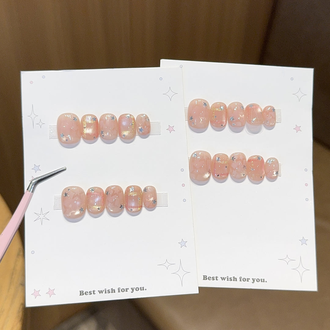 Glamorous artificial nail tips with star design Kalsten