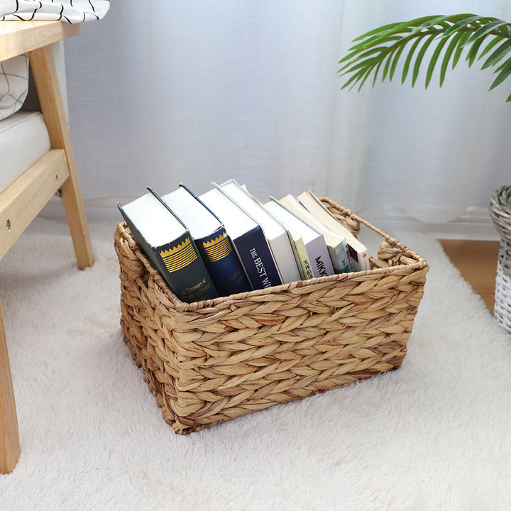 Handcrafted Storage Box Made of Braided Natural Material Kalsten