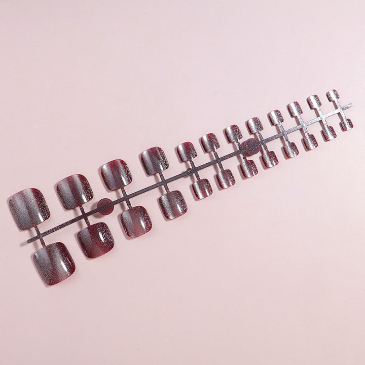 Glittering Press-On Toe Nail Set Kalsten
