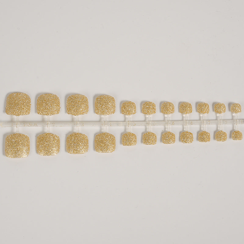 Glittering Press-On Toenail Set Kalsten