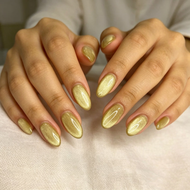 Glittering Almond-Shaped Press-On Nails Kalsten